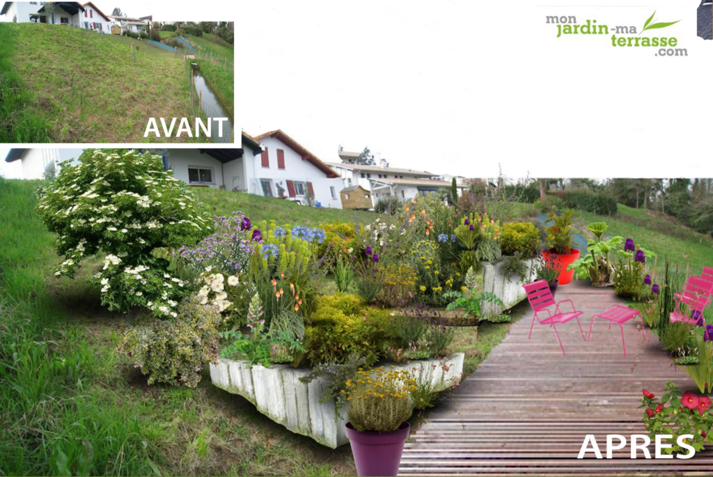 Aménagement d'un terrain en pente - Mon Jardin Ma Terrasse