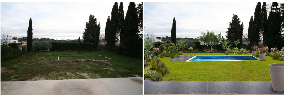 contemporary mediterranean provencal pool design before_after