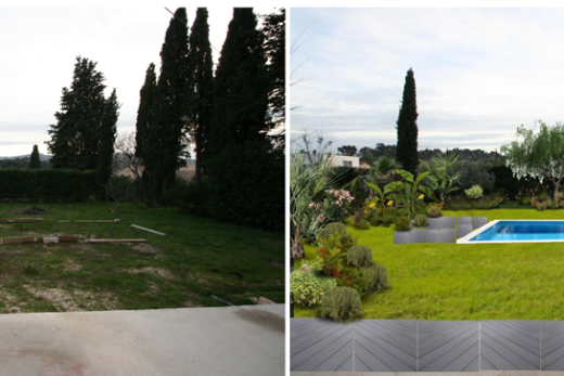 Intégration d’une piscine et aménagement d’un Jardin Méditerranéo-provençal contemporain