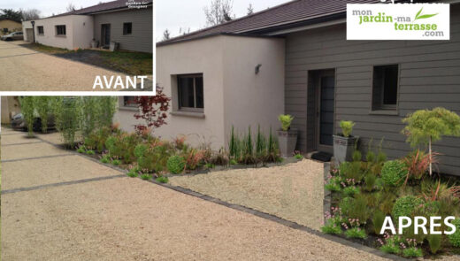 Am&#x00E9;nagement&#x20;du&#x20;jardin&#x20;de&#x20;l&amp;&#x23;8217&#x3B;entr&#x00E9;e&#x20;d&amp;&#x23;8217&#x3B;une&#x20;maison&#x20;contemporaine