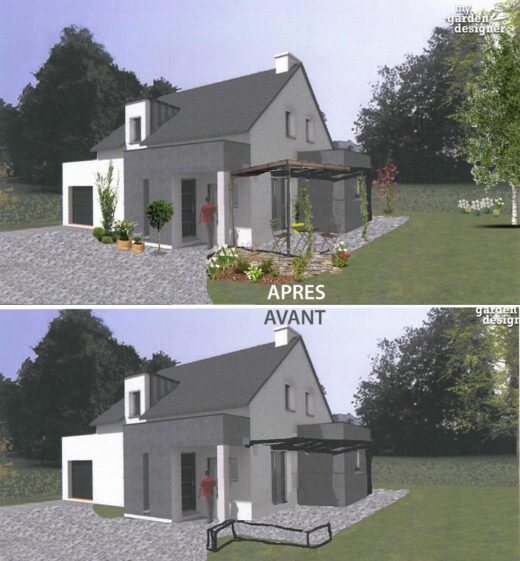 aménager virtuellement le jardin de sa future construction contemporaine
