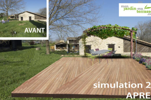 Créer une terrasse dans un jardin